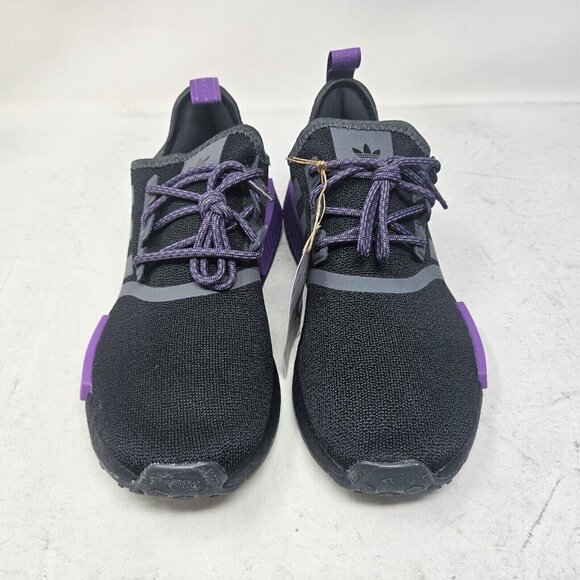 Adidas NMD_R1 Boost J 'Black/Purple' Athletic Shoe / GX5694 /Big Kids - Picture 4 of 8